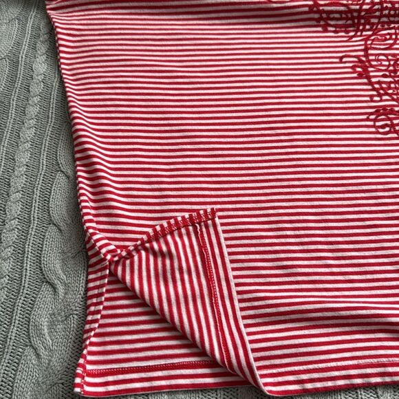 Faded Glory 2 Striped Oversized Tees with embroidery - Picture 11 of 11